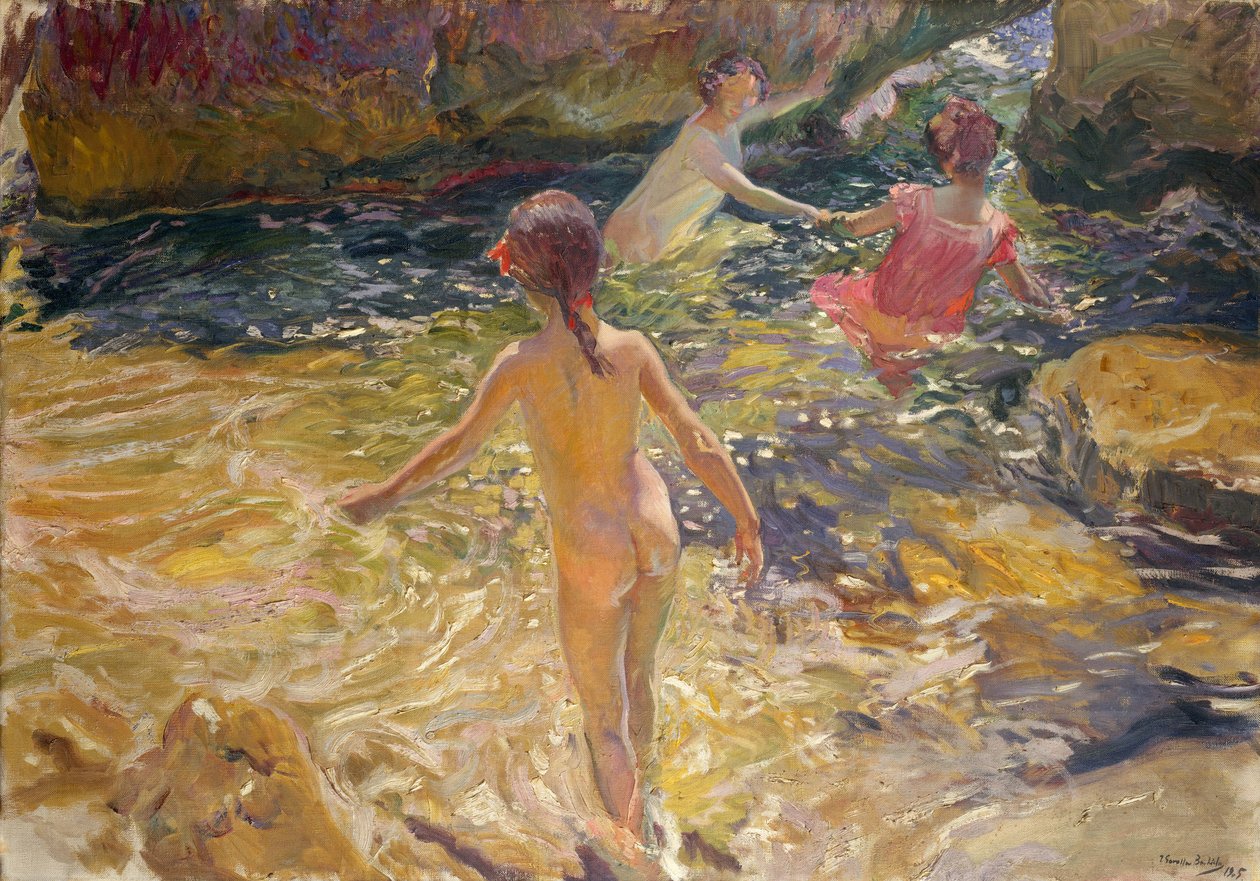 A fürdő, Jávea alkotó: Joaquín Sorolla