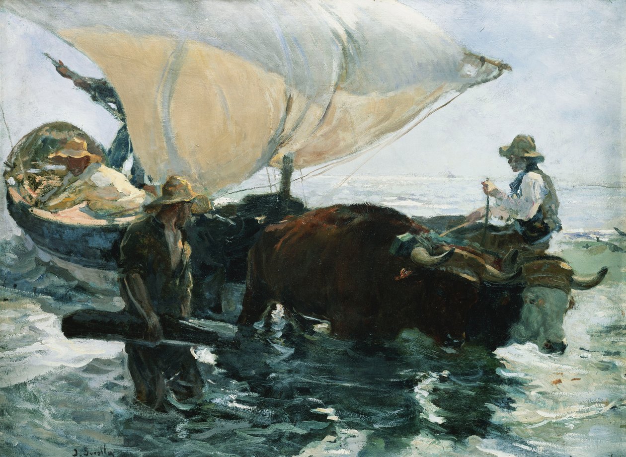 A horgászatból való visszatérés, 1893 alkotó: Joaquín Sorolla