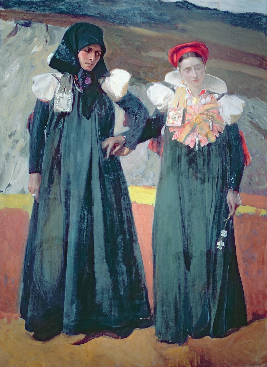 Hagyományos ruha az Anso-völgyből alkotó: Joaquin Sorolla y Bastida