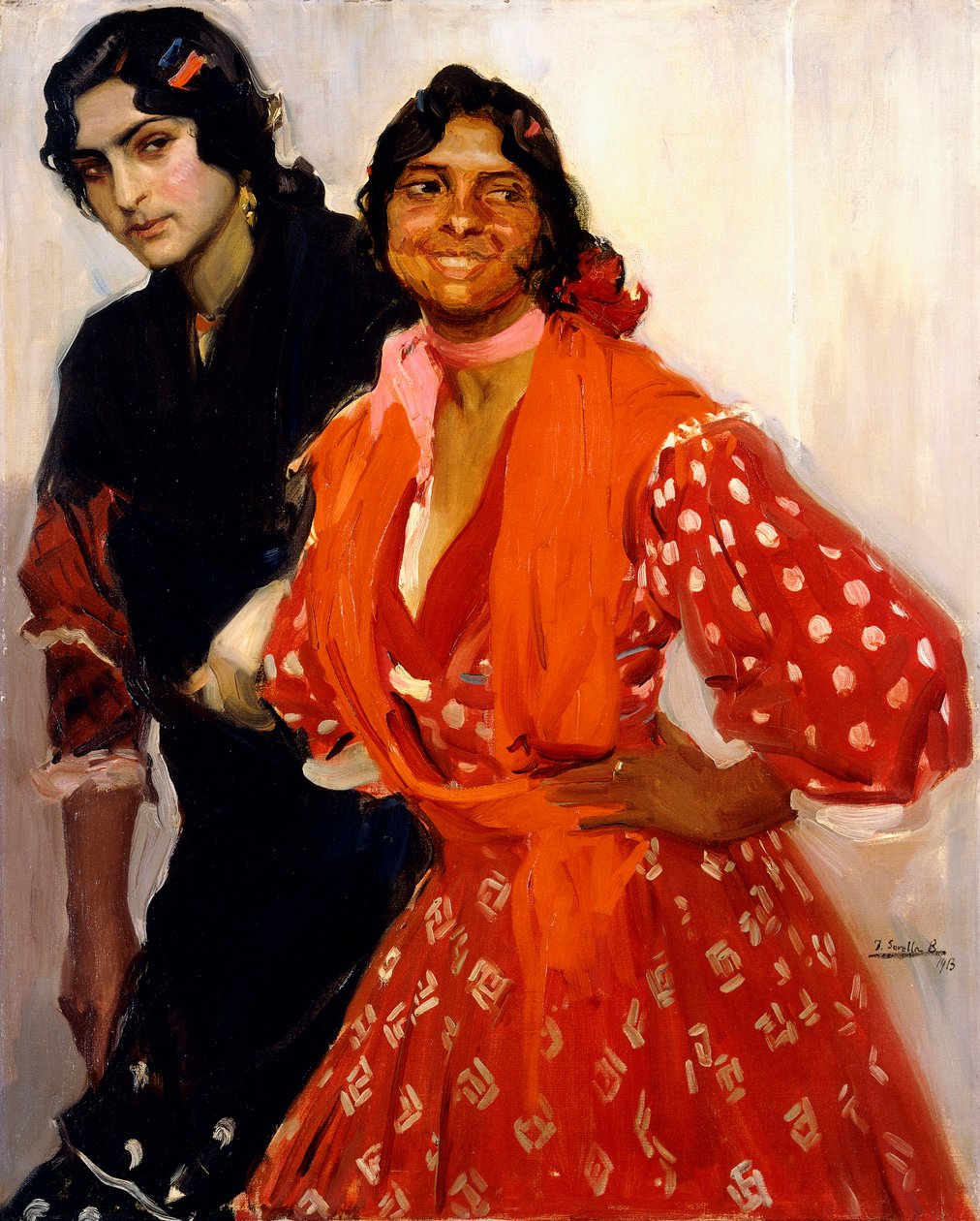 Két cigány; Dos Gitanas, 1913 alkotó: Joaquín Sorolla