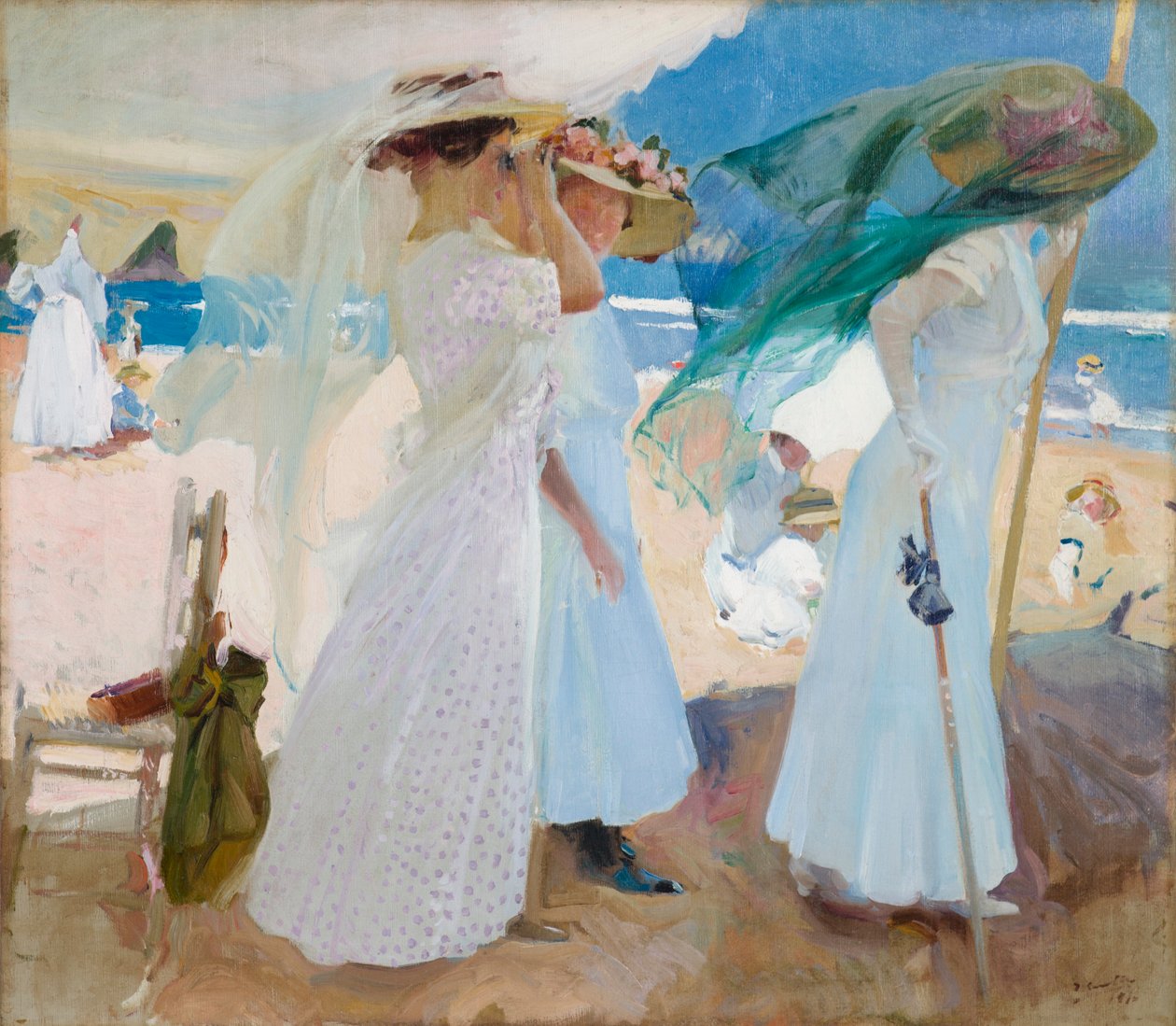A napellenző alatt, Zarautz alkotó: Joaquin Sorolla y Bastida