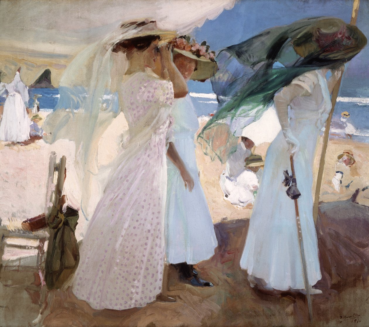 A napellenző alatt, Zarauz alkotó: Joaquin Sorolla y Bastida