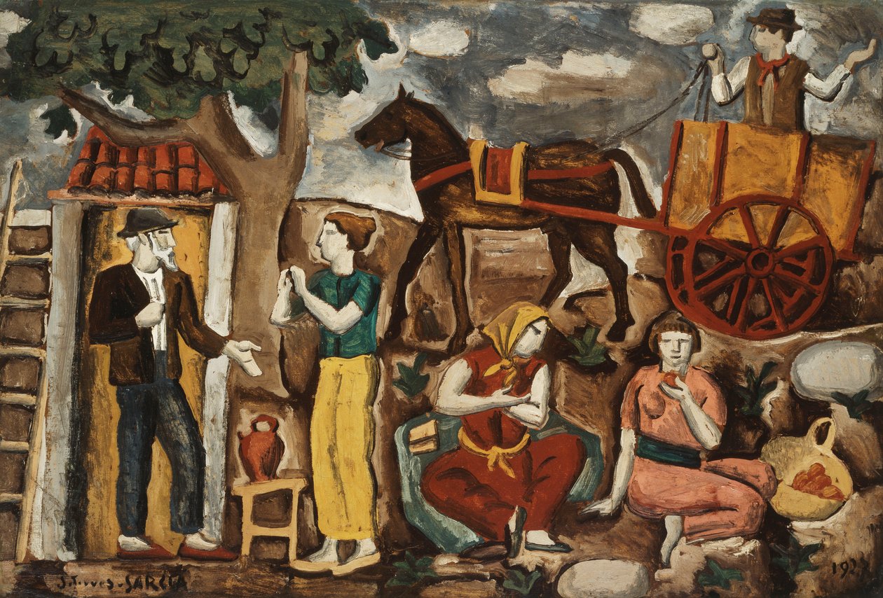 Földművesek; Campesinos alkotó: Joaquin Torres Garcia