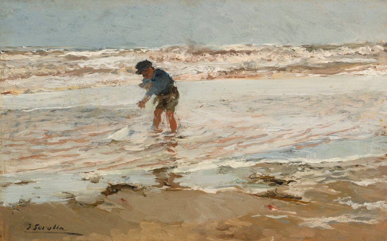 A fiú a kis csónakban alkotó: Joaquín Sorolla