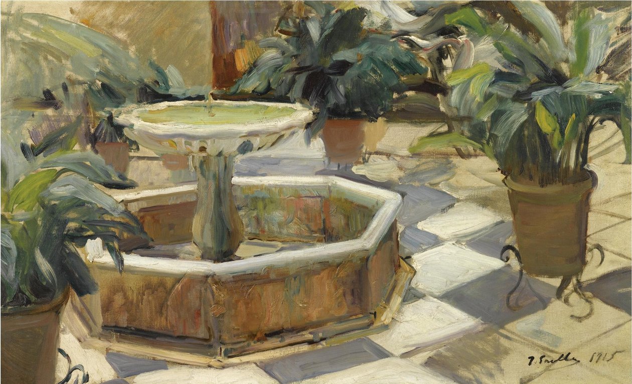 Szökőkút a sevillai teraszon alkotó: Joaquín Sorolla