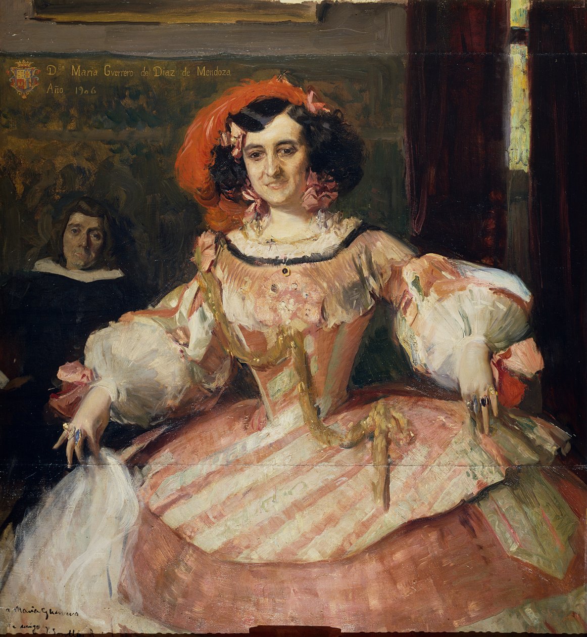 María Guerrero színésznő La Dama Boba szerepében alkotó: Joaquín Sorolla