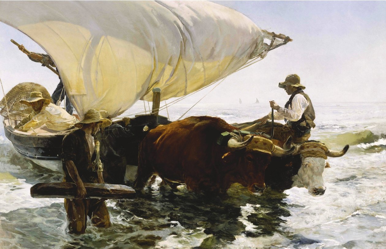 Visszatérés a horgászatból alkotó: Joaquín Sorolla