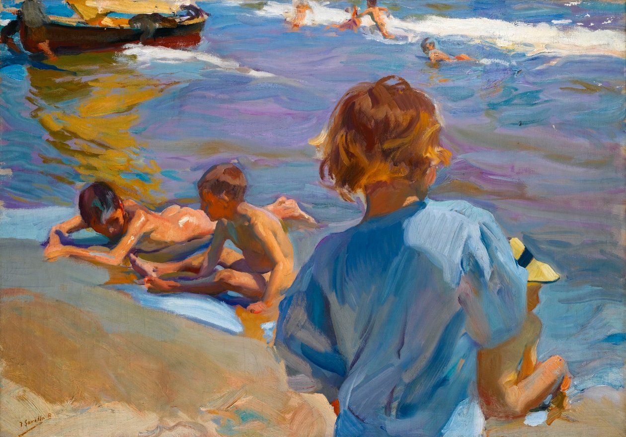 Gyermekek a tengerparton, Valencia alkotó: Joaquín Sorolla