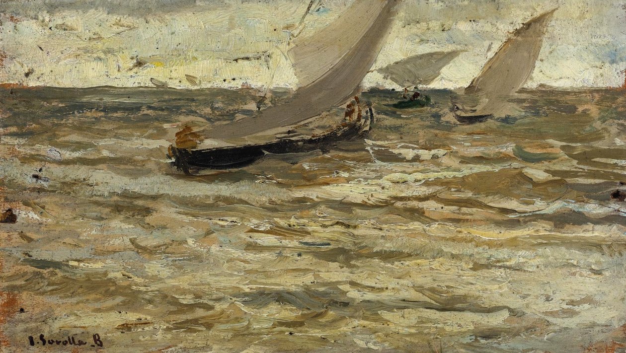 A hajók indulása, Asturias alkotó: Joaquín Sorolla