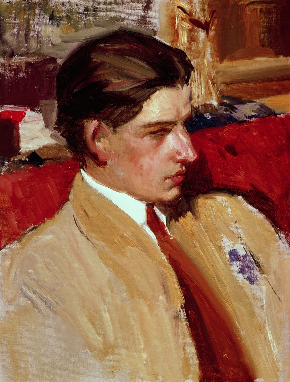 Önarckép profilban alkotó: Joaquín Sorolla