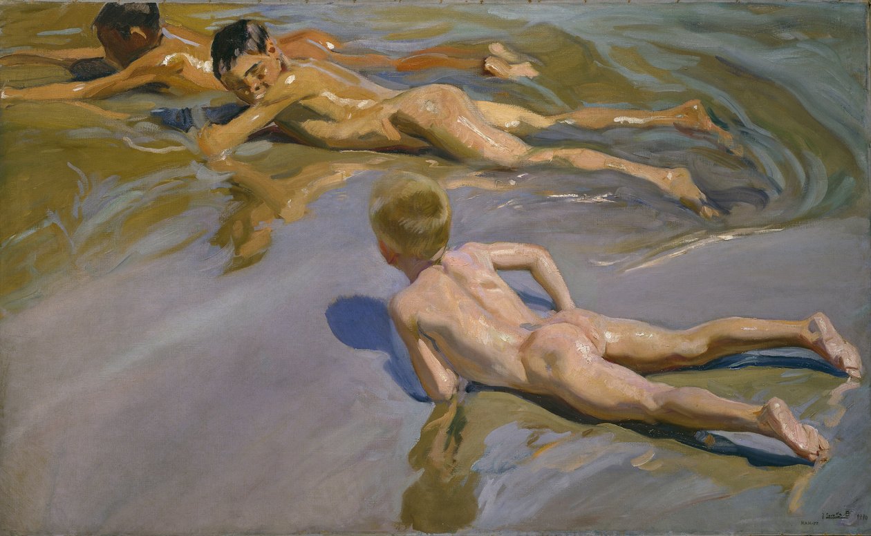 Fiúk a tengerparton, 1909 alkotó: Joaquín Sorolla