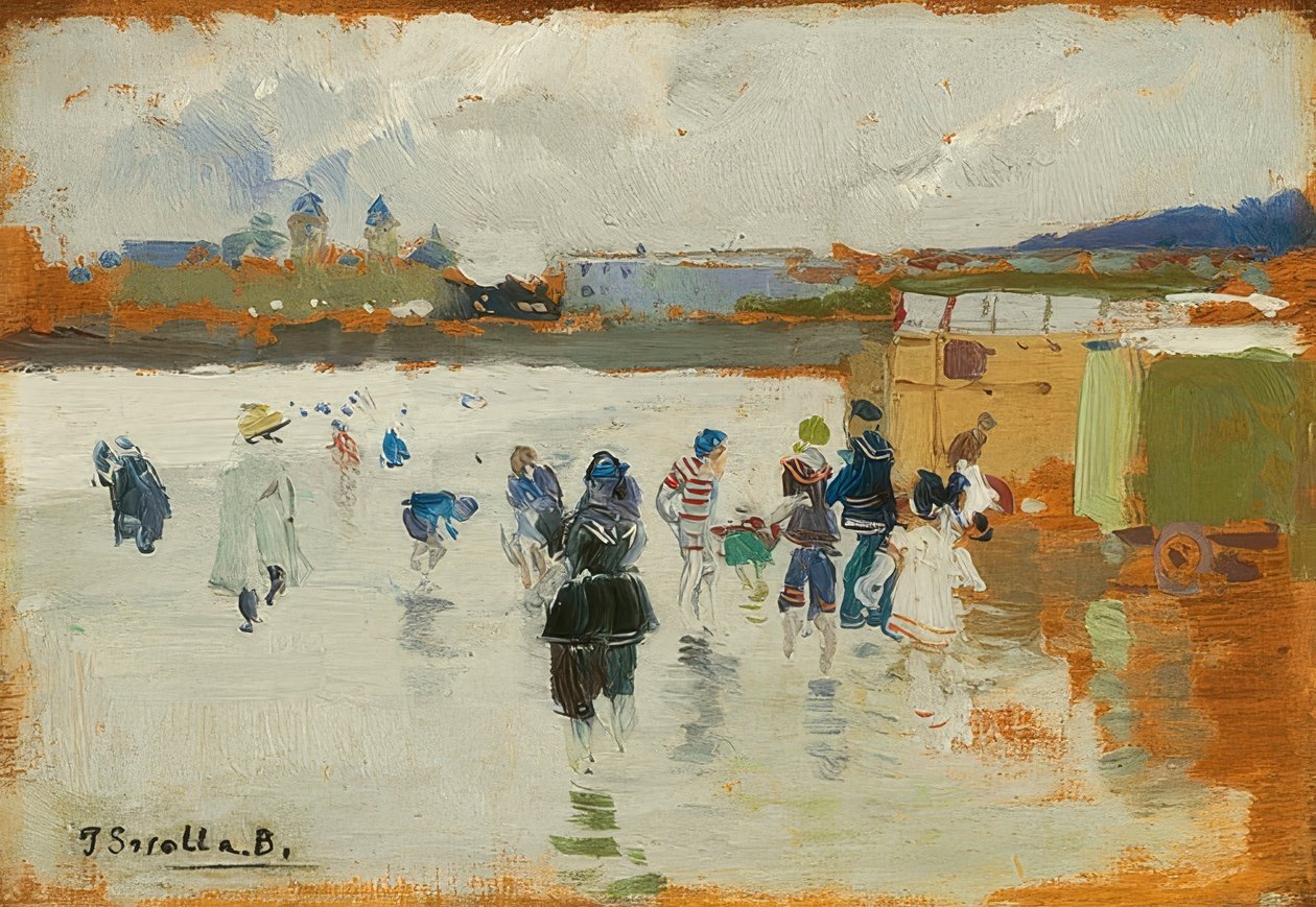 Der Strand von La Concha, San Sebastian. 1906 alkotó: Joaquín Sorolla