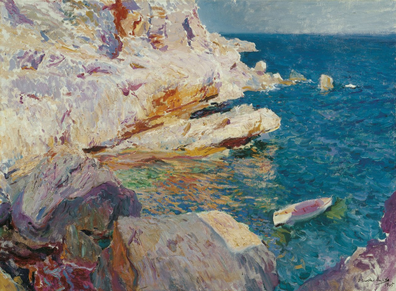Rock Jáveában alkotó: Joaquín Sorolla