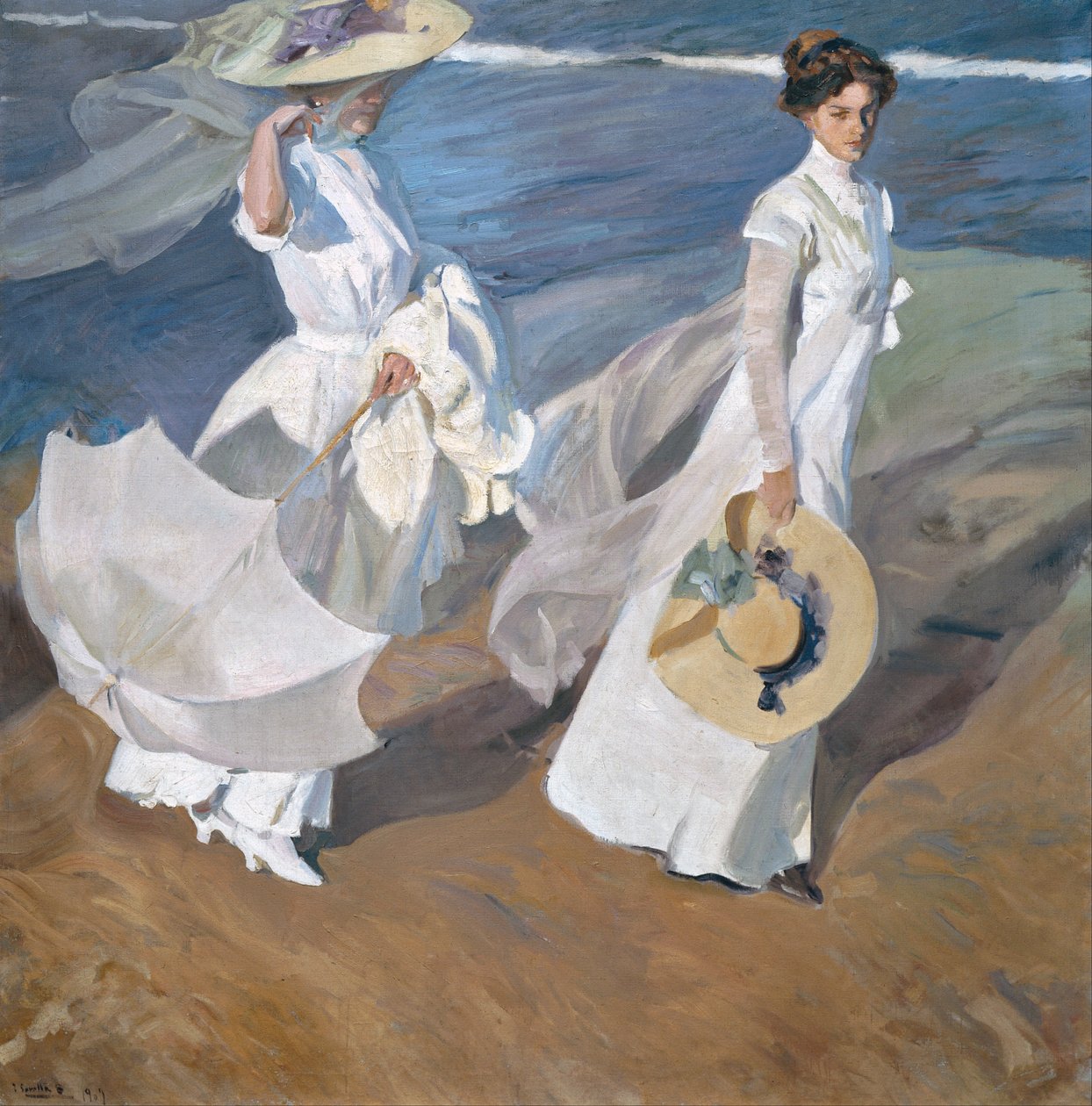 Séta a Tengerparton alkotó: Joaquín Sorolla