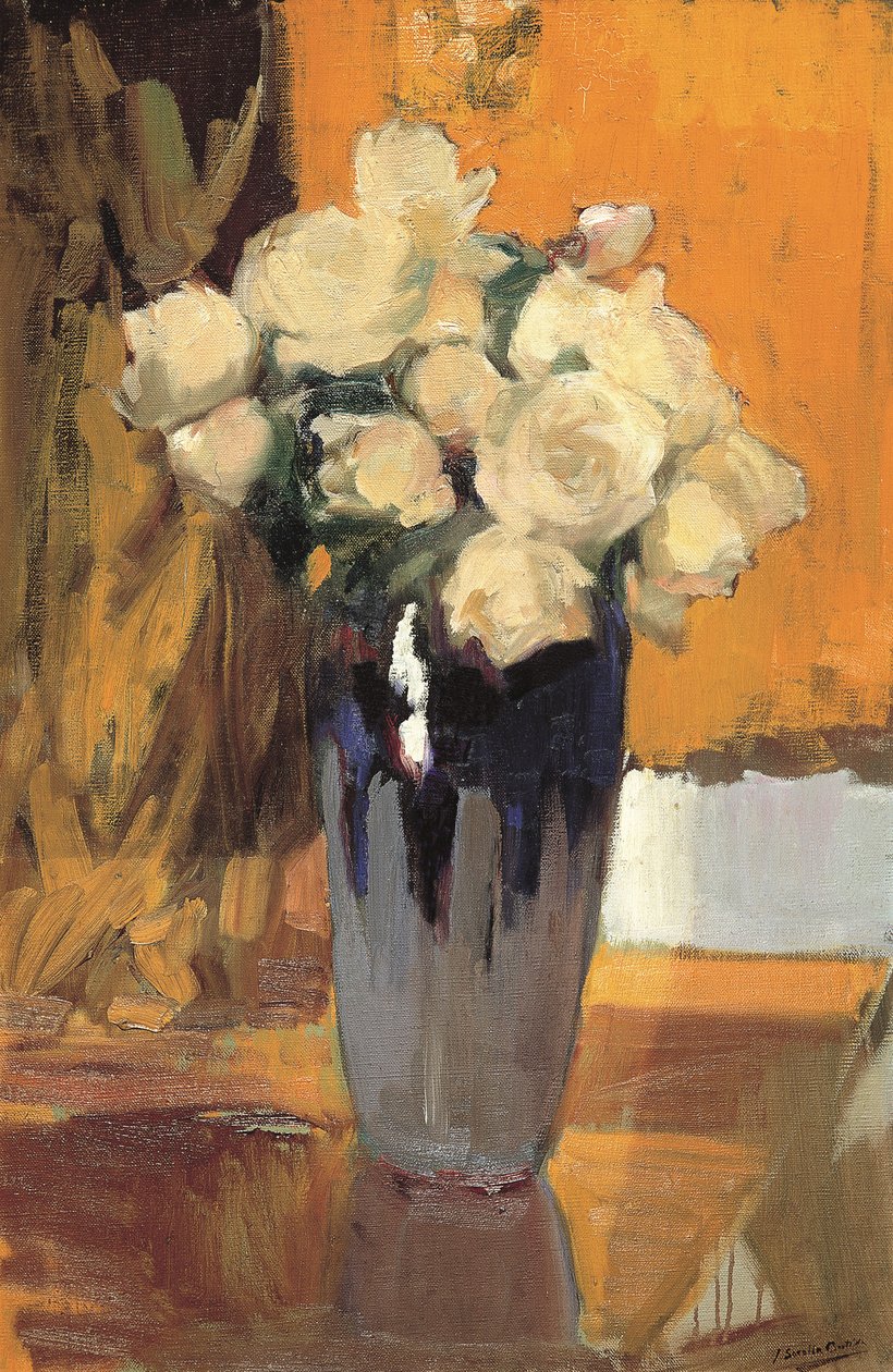 Fehér rózsák az otthoni kertemből, 1920. alkotó: Joaquín Sorolla