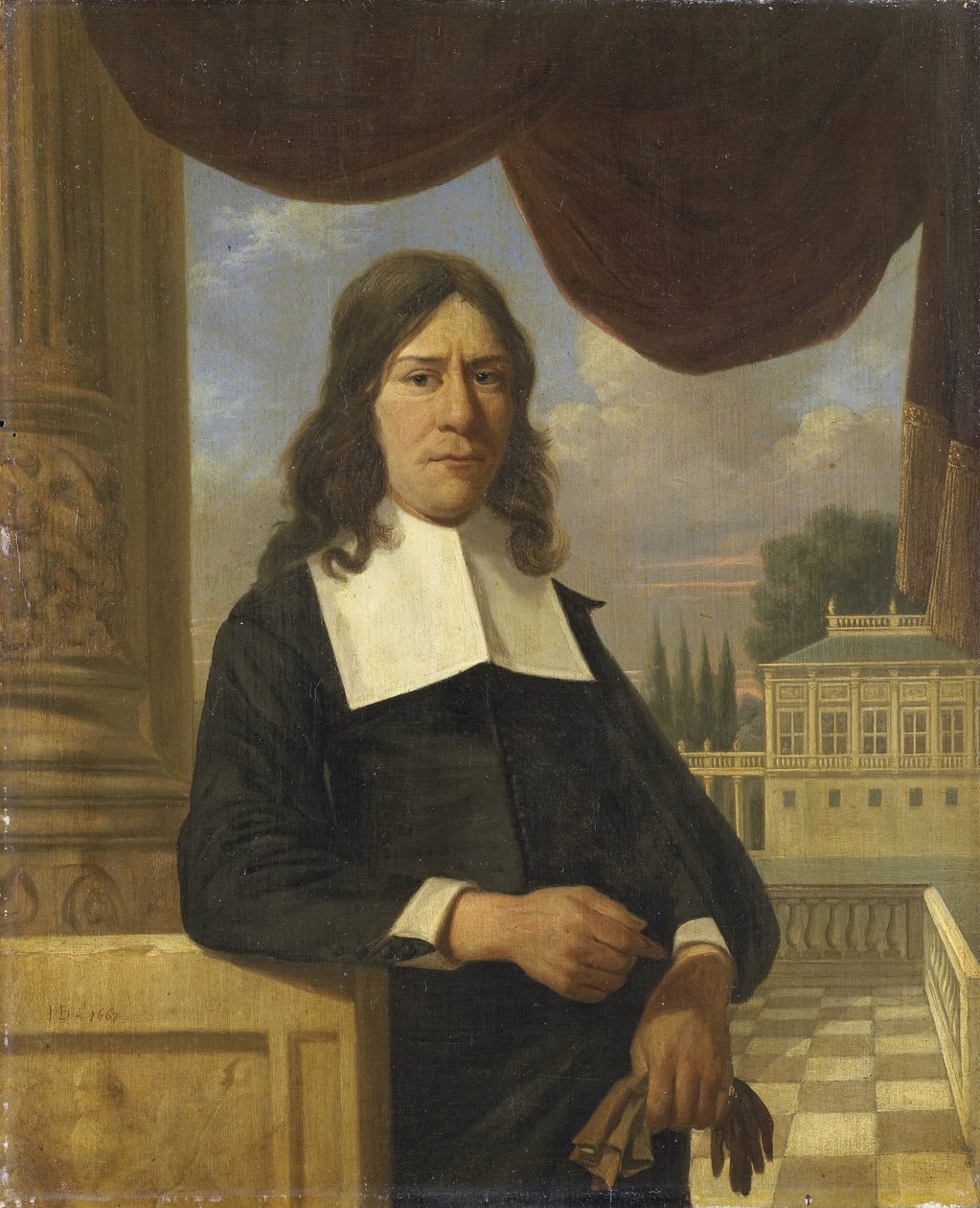 Nicolaes Eichelberg (megh. 1699). Haarlem kereskedő, férj vagy Helena van der Schalcke alkotó: Job Adriaensz Berckheyde (attributed to)