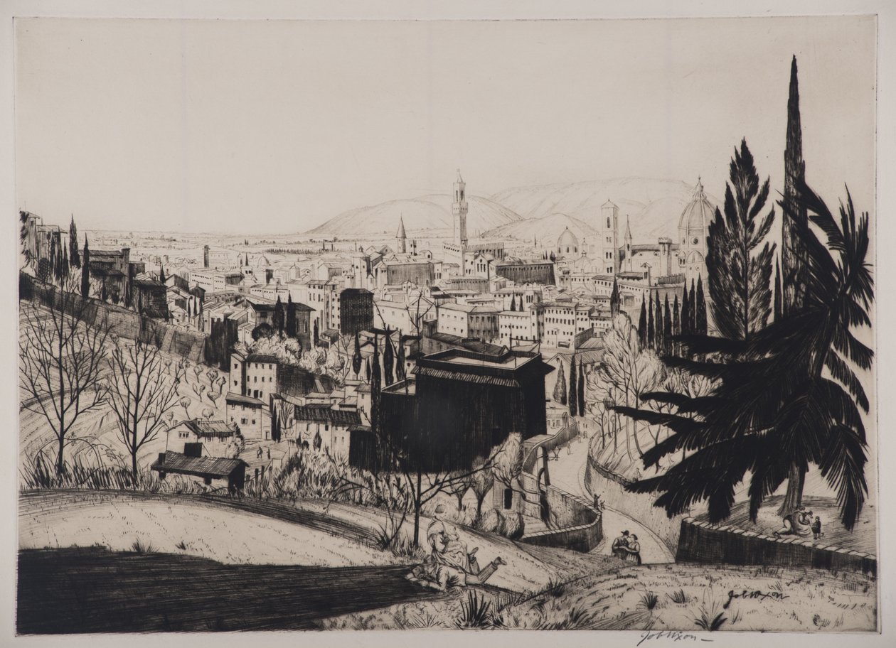 Firenze, 1924 (szárazpont) alkotó: Job Nixon