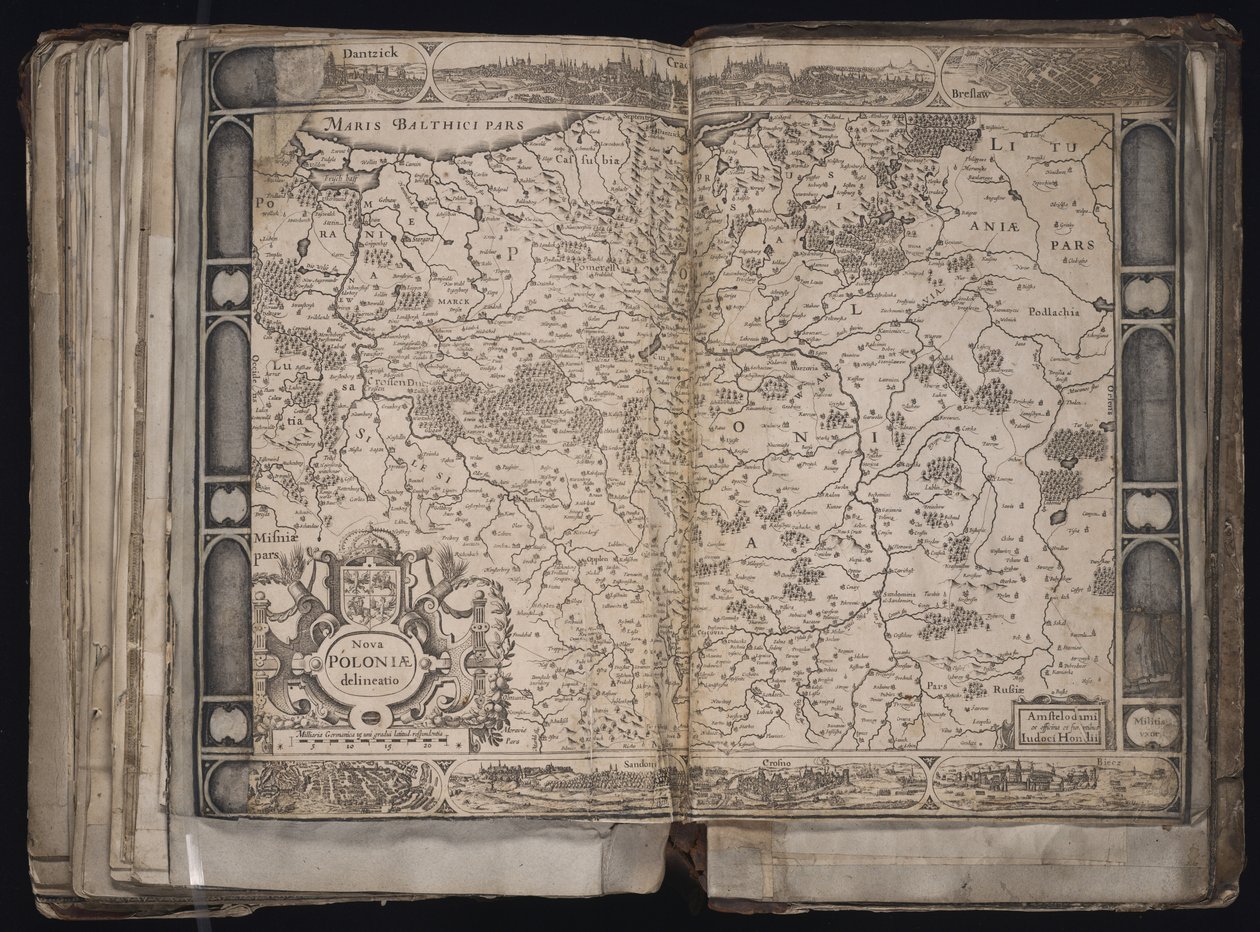 Új Lengyelország körvonalazás Lengyelország térképe, c. 1629-1630 alkotó: Jodocus Hondius
