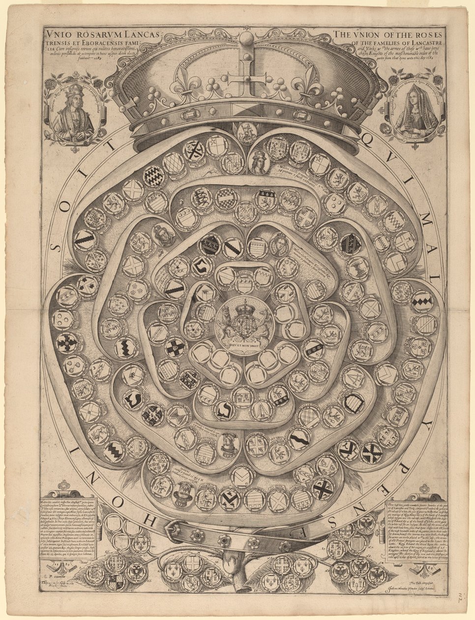 Talbot rózsája: A harisnyakötő lovagjainak feljegyzése, 1486-1589 alkotó: Jodocus Hondius I after Thomas Talbot