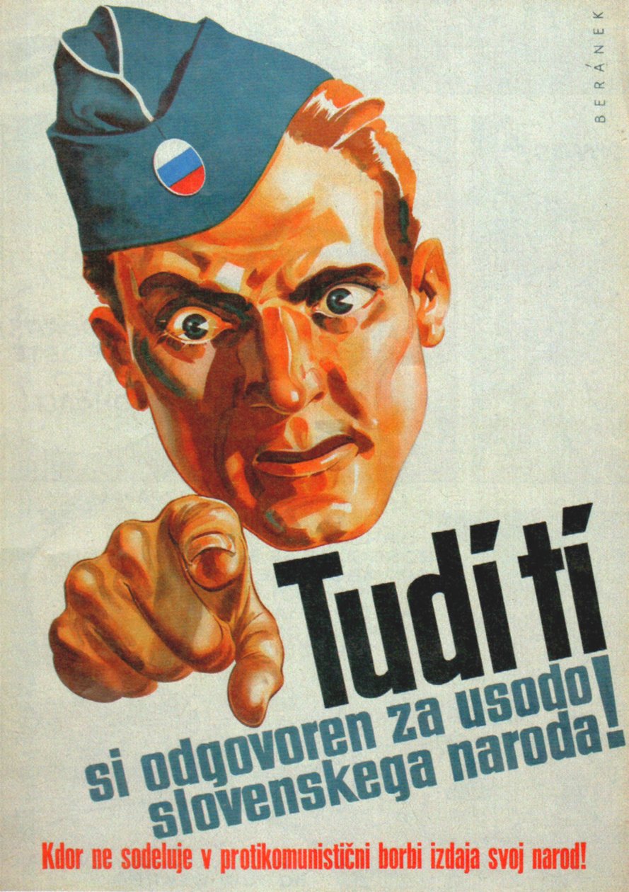 A szlovén nemzet sorsáért is felelősek vagytok! alkotó: Jože Beranek