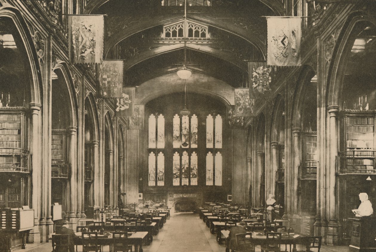 A Guildhall könyvtára, ahová minden londoninak mennie kell, 1935. alkotó: Joel