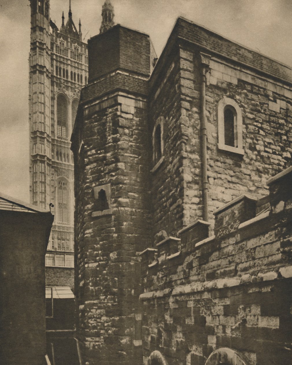 The Jewel Tower, Westminster, túlélve a nagyon korai Londonból, 1935. alkotó: Joel
