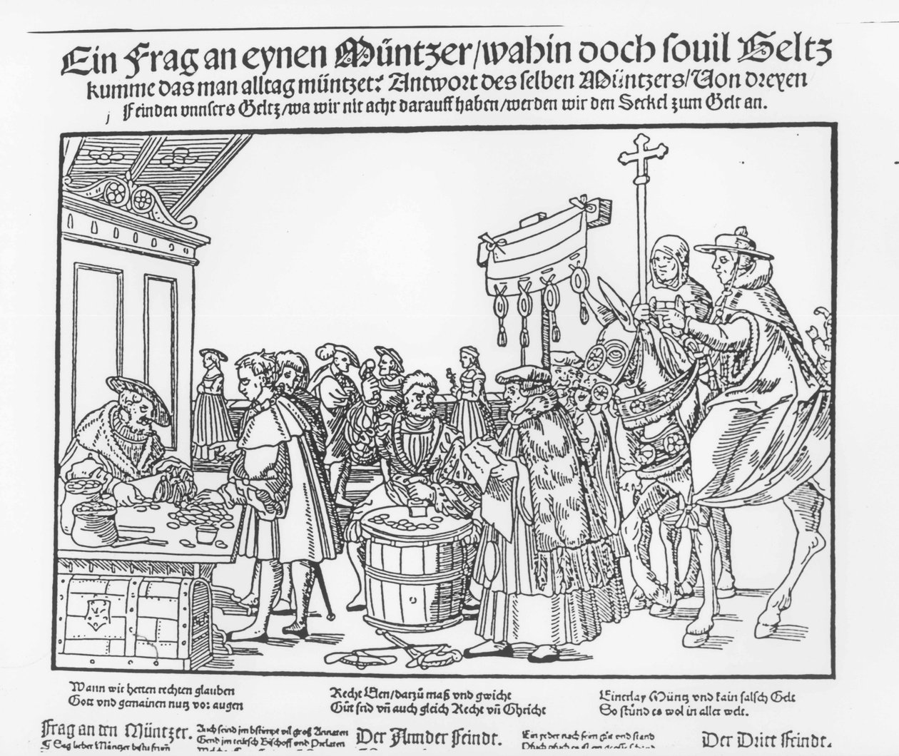 Kérdés egy pénzverőhöz, 1500 körül alkotó: Joerg the Elder Breu