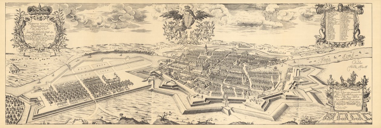 Berlin és Coelln térképe, 1688 alkotó: Joh. Bernhard Schultz