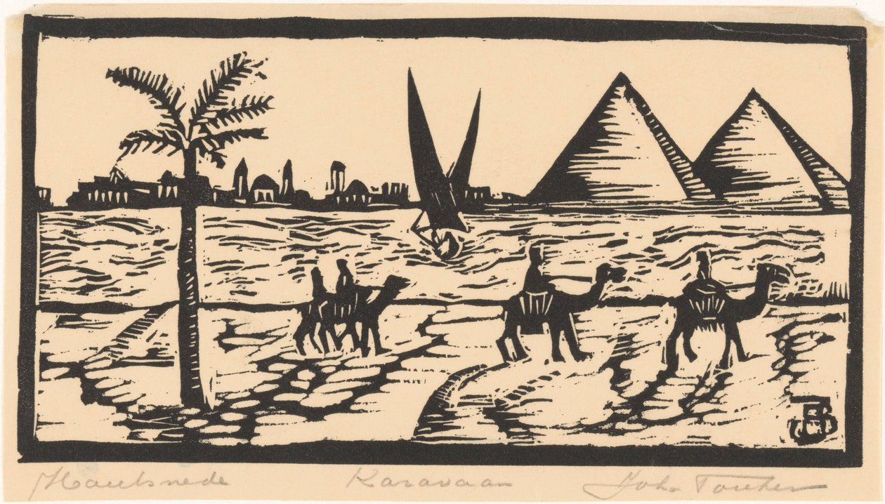 Karavaan (eredeti cím a tárgyon) alkotó: Joh. Fonken (signed by artist)