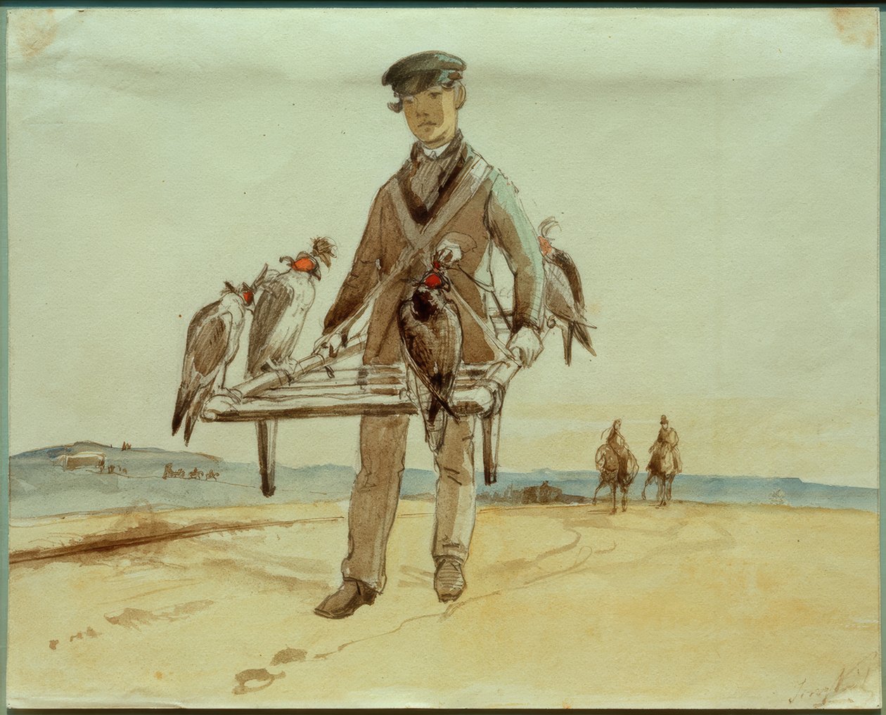 Falkner Falkennel a Het Loo bei Apeldoornban alkotó: Johan Barthold Jongkind