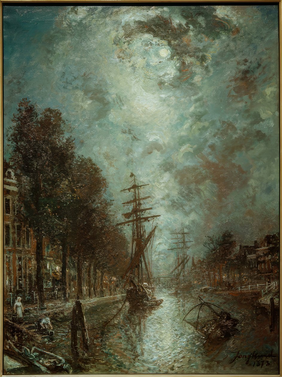 Csatorna Rotterdamban, New Harbor alkotó: Johan Barthold Jongkind