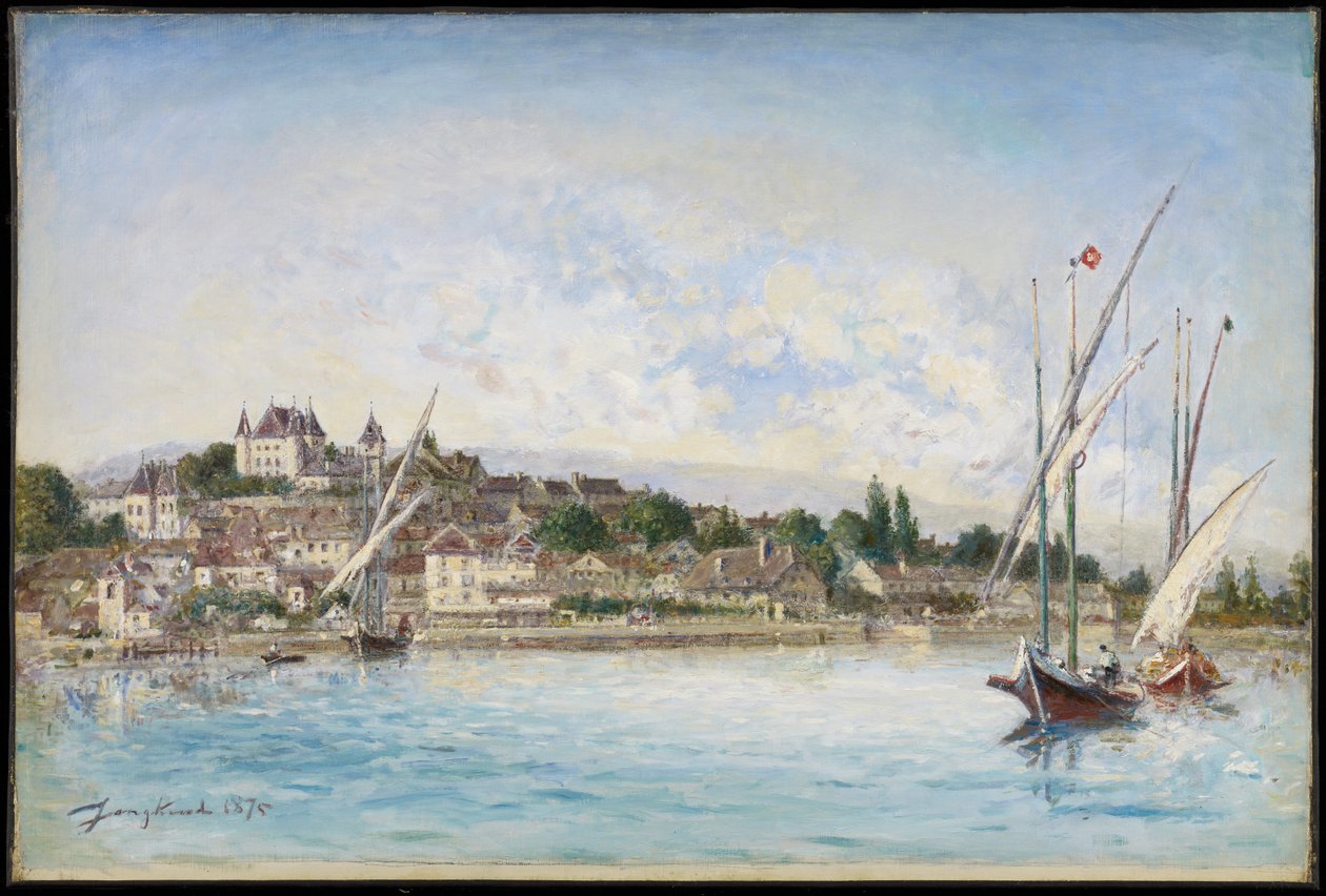 Táj a Leman-tótól Nyonig, 1875 alkotó: Johan Barthold Jongkind