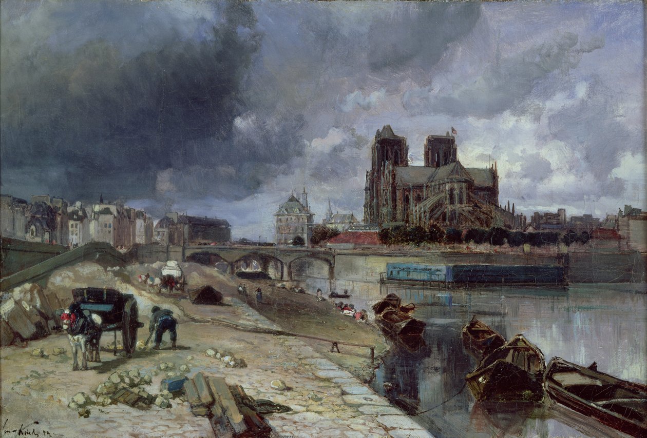 Notre-Dame a Quai de la Tournelle-ből, 1852 alkotó: Johan Barthold Jongkind