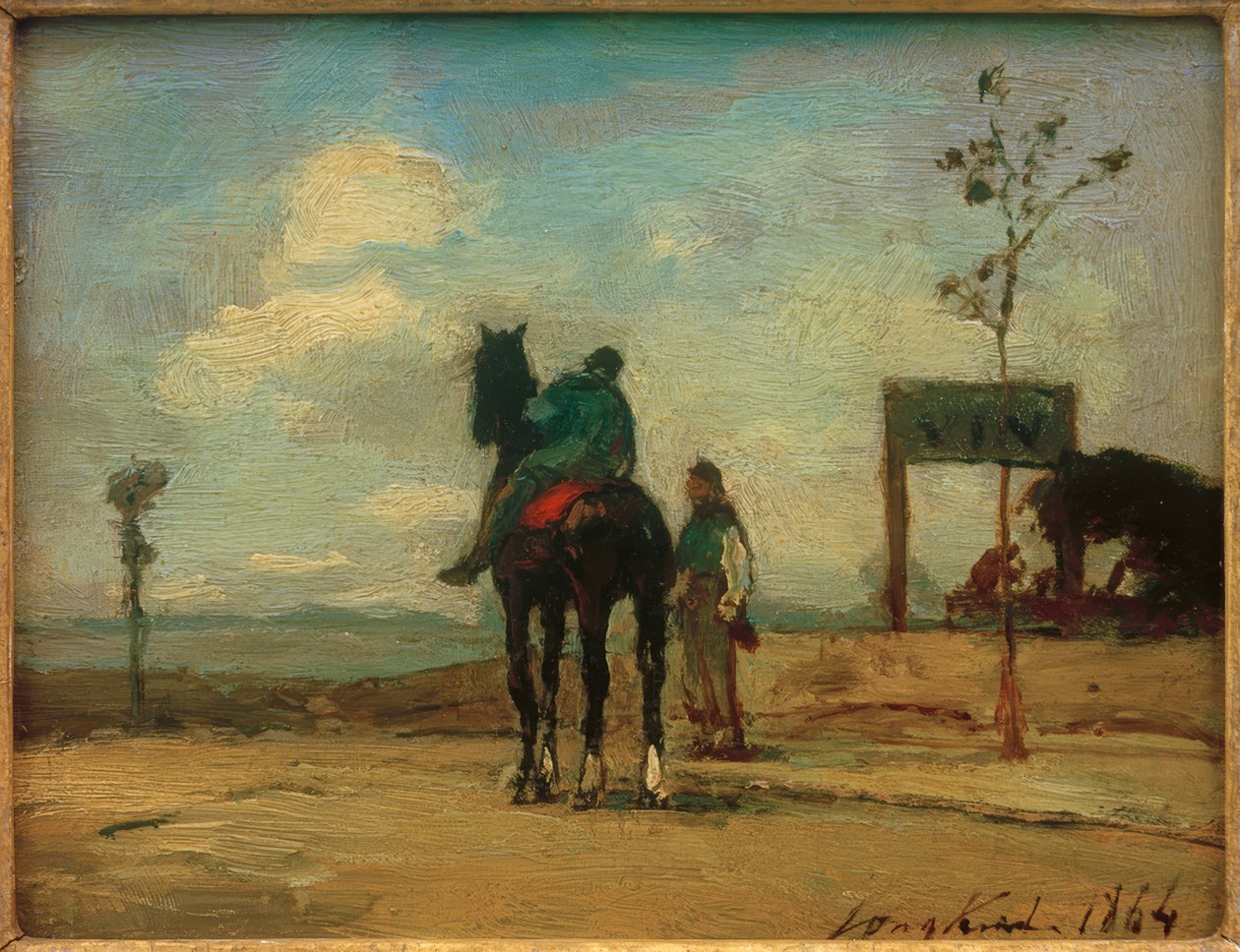 Lovas és alak a tájban alkotó: Johan Barthold Jongkind
