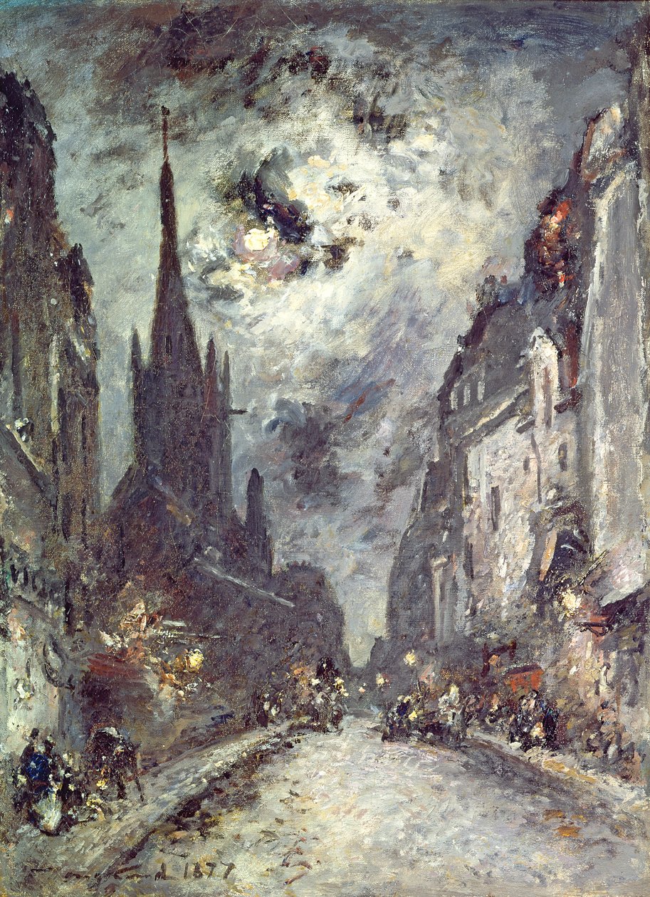 Rue Saint-Severin, 1877 alkotó: Johan Barthold Jongkind