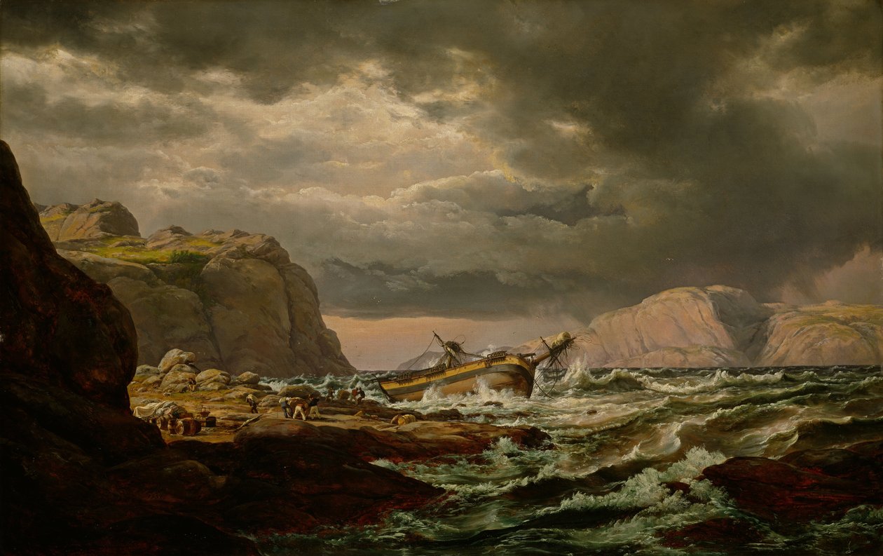 Hajóroncs Norvégia partján alkotó: Johan Christian Dahl