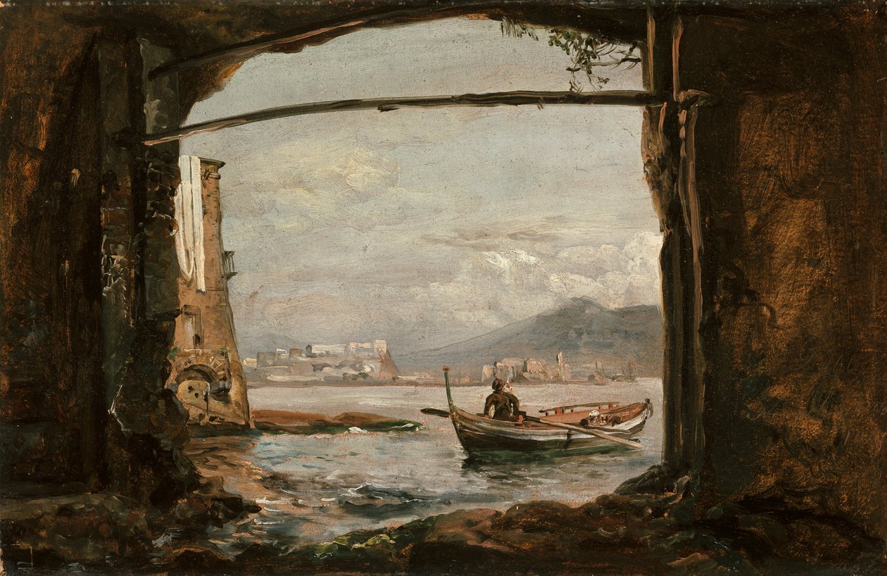 Nézet egy barlangból Posillipo közelében alkotó: Johan Christian Dahl
