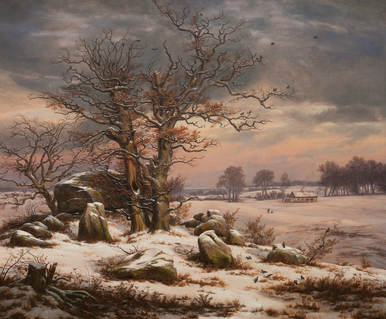 Téli táj Vordingborgban alkotó: Johan Christian Dahl