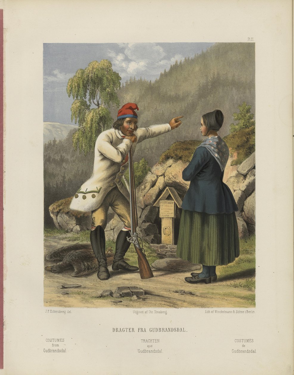 Válogatott norvég nemzeti jelmezek alkotó: Johan Fredrik Eckersberg