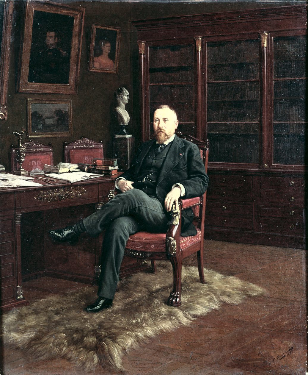 Paul Marmottan (1856-1932) portréja dolgozószobájában, 1899 alkotó: Georg Rosen
