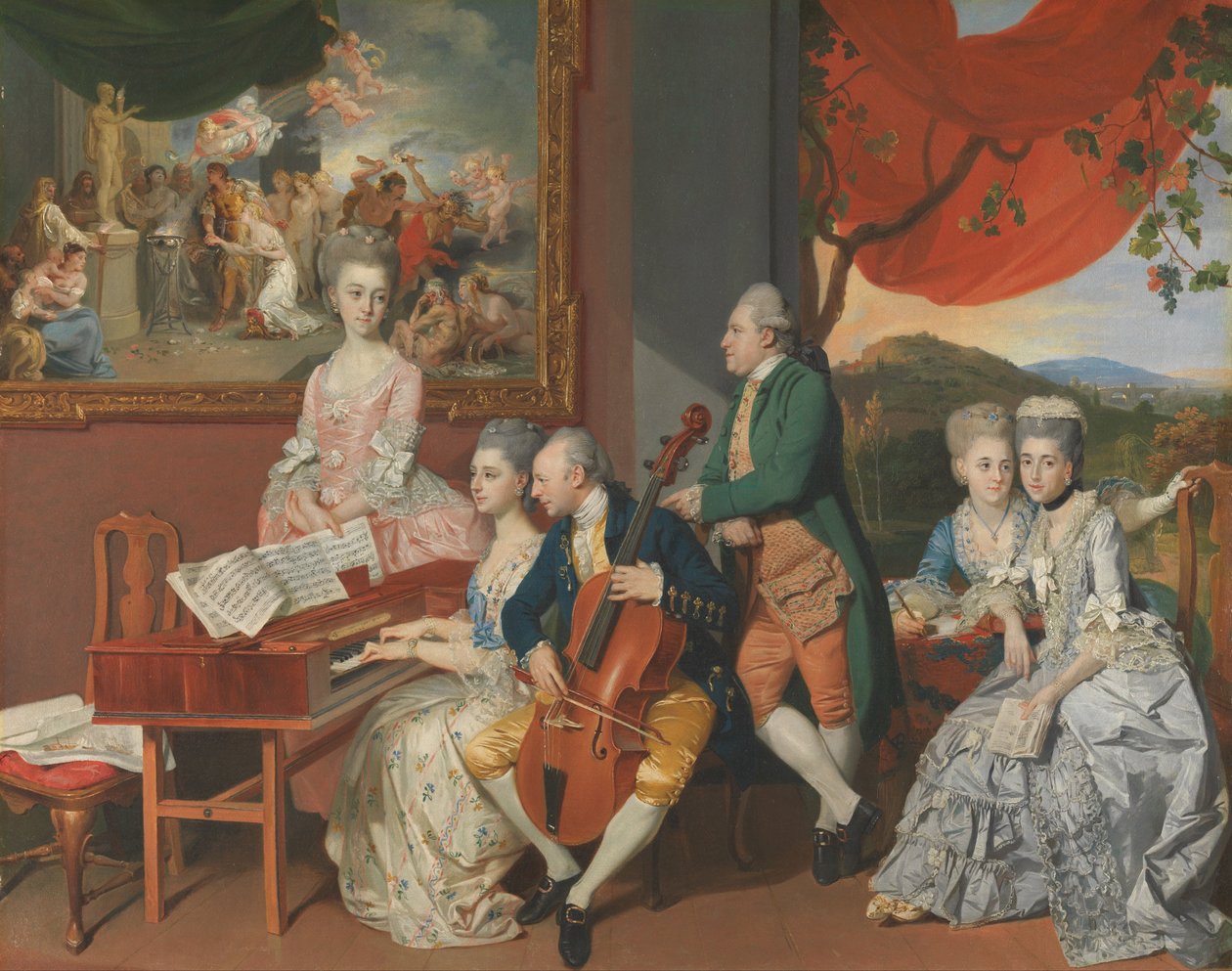 A Gore család George, 3. gróf Cowper alkotó: Johan Joseph Zoffany