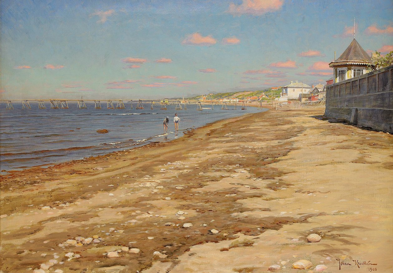Strand fürdőző fiúkkal alkotó: Johan Fredrik Krouthen