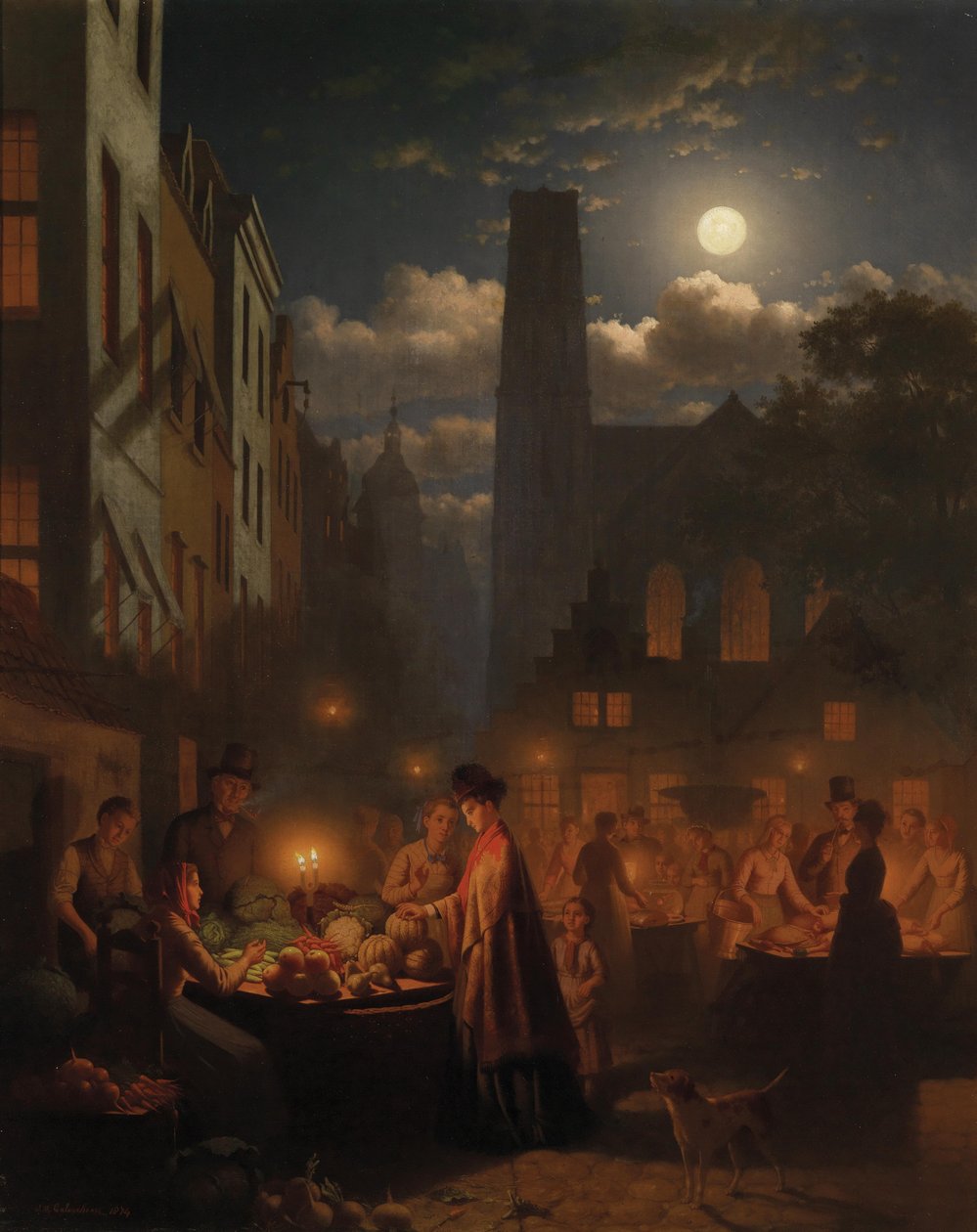 Éjszakai zöldségpiac alkotó: Johann Mongels Culverhouse