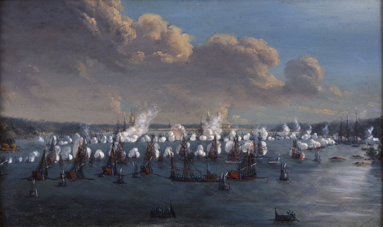 Csata Fredrickshamnban 1790. május 15 -én alkotó: Johan Tietrich Schoultz