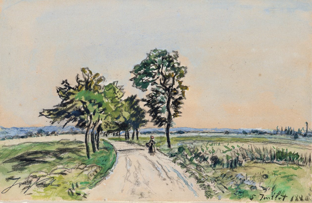 A Cote St. Andretól a Grand Lemps Roadig, 1880 alkotó: Johan Barthold Jongkind