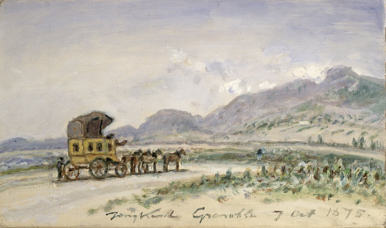 A Diligence Grenoble-tól Sassenage-ig, 1875. október 7. alkotó: Johan Barthold Jongkind