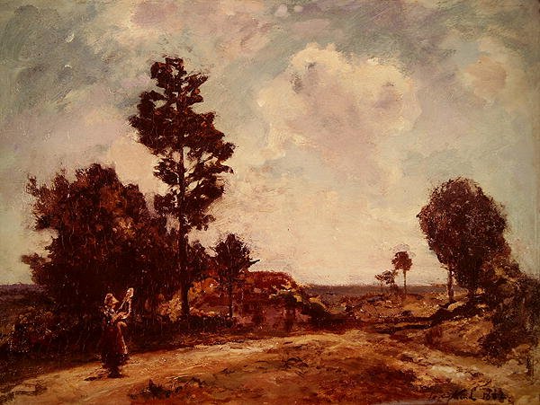 Táj női alakkal alkotó: Johan Barthold Jongkind