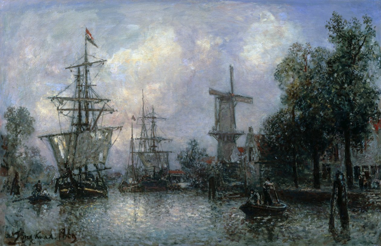 Rotterdami kikötője alkotó: Johan Barthold Jongkind
