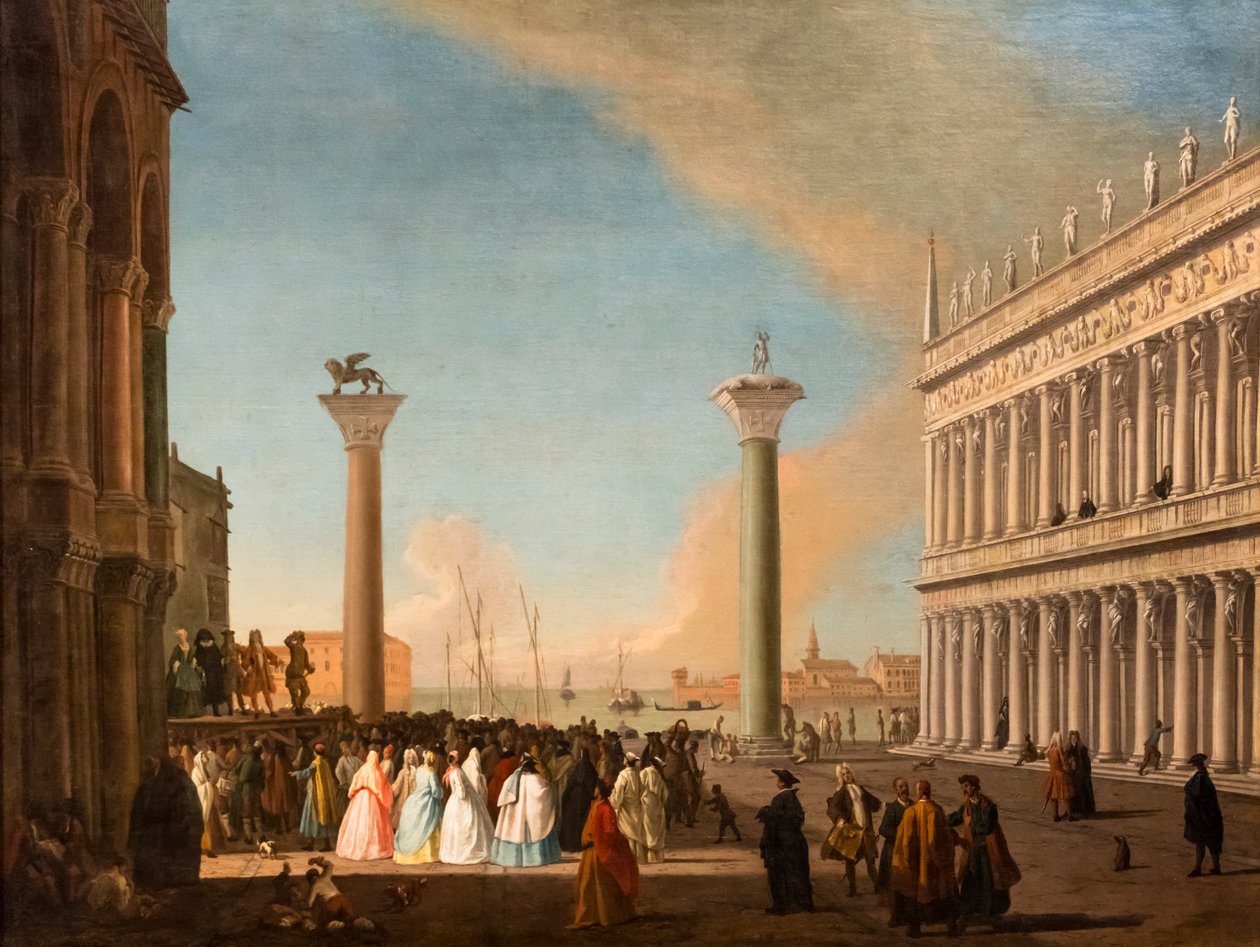A velencei Piazzetta látképe, 1730-35 körül (olaj, vászon) alkotó: Johan Anton Richter