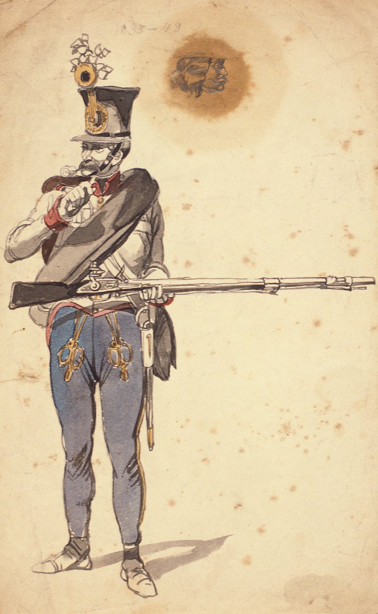 A magyar gyalogság közkatona, 1835-1849 alkotó: Johan Baptiste Heinefetter